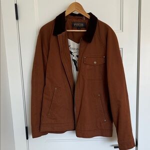 Pendleton Tan Jacket with Dark Brown Collar